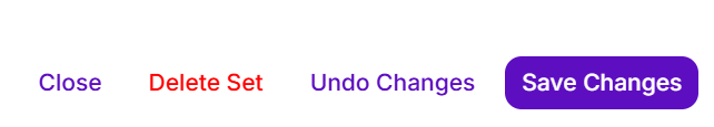 Undo Changes and Save Changes appear once a set has pending edits