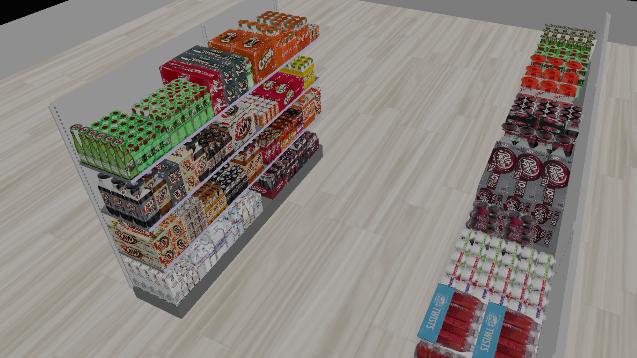 A whole store rendered from a Store Plan