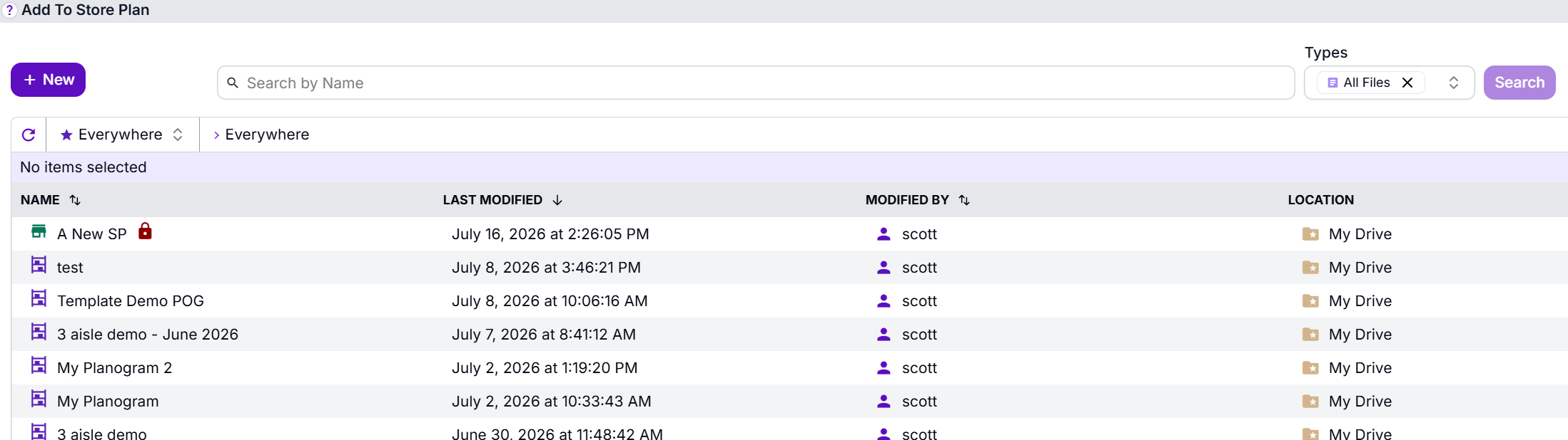 The file picker, opened from Add Plans