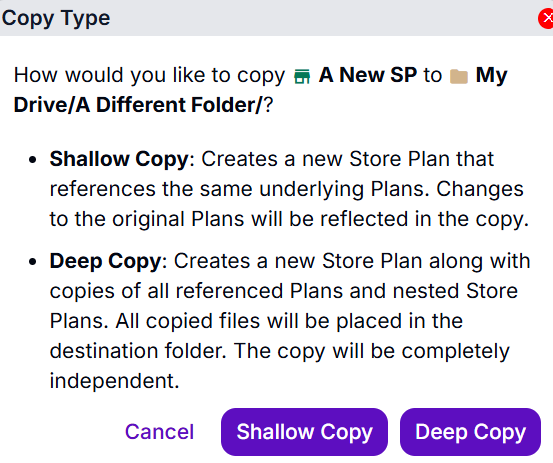 The Copy Type dialog