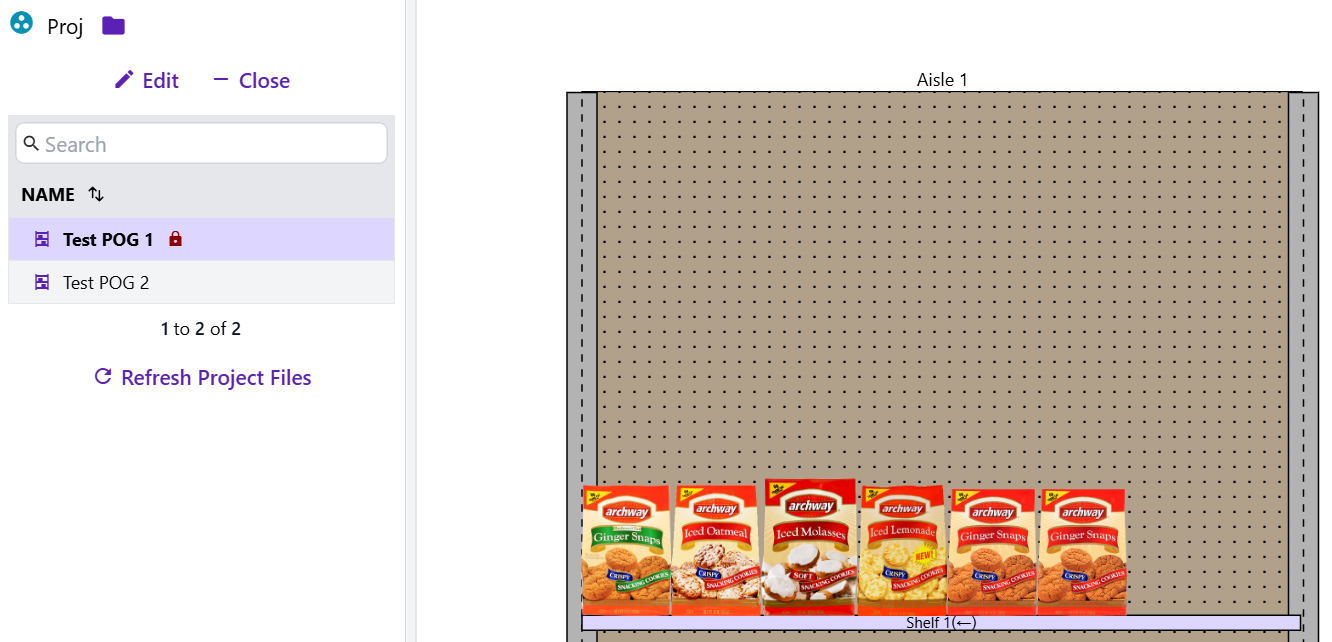 The Project panel (left) allows easy swapping between Plans